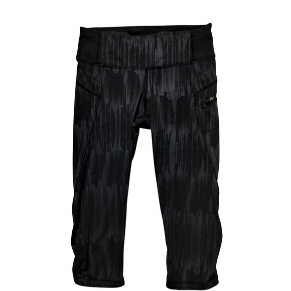 Lululemon womens Run: Top Speed Crop black leggings size 4 - Picture 2 of 13